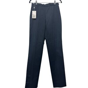 Bogner Fabia Pants Women L4 Navy Blue Slim Straight Leg High Rise NEW